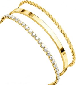 925 Sterling Silver Bracelets for Women Stack, Trendy Tennis Bangle Cuff Jewelry Set 14K Gold Plated, Adjustable Bracelet Set for Wrist Essentials, Women Fashion Watch Band Acecessories