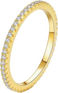 1pc Fashionable Stackable Simple Zirconia Ring Suitable for Women’s Daily Wear Best Gift for Women Birthday Fine Jewellery