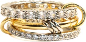 Elegant Stackable Rings for Women 18k Gold Plated Non-Tarnish, Dainty Cubic Zirconia CZ Knuckle Rings Set, Minimalist Jewelry Gift for Wedding Anniversary Everyday Wear