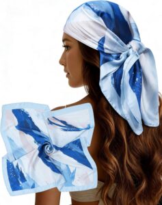Lourny Head Satin Scarf for Women - 27.5 Inch Square Hair Scarves, Silk-Like Feel for Fashion Wrap, Bandana Headwrap