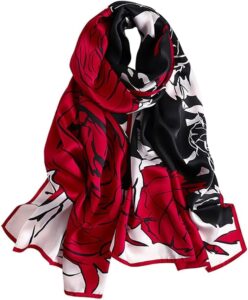 MEISEE 100% Mulberry Silk Long Scarf for Women Large Oblong Sunscreen Shawls Wraps Neck Headscarf Hair Wraps Gift Packed