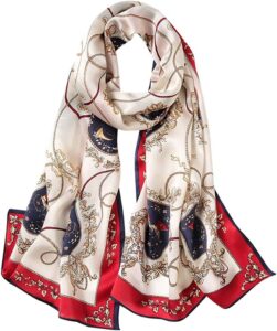 ANDANTINO 100% Mulberry Silk Long Scarf for Women Large Shawls for Headscarf and Neck- Oblong Hair Wraps with Gift Packed
