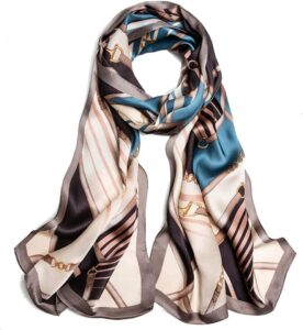 ANDANTINO 100% Mulberry Silk Long Scarf for Women Large Shawls for Headscarf and Neck- Oblong Hair Wraps with Gift Packed
