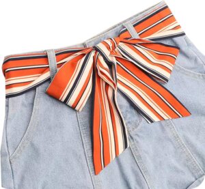 WENLOOY Women Skinny Scarf Belt,Ribbon Scarf Long Skinny Satin Belt Sash Necktie Neck Scarf Choker for Women