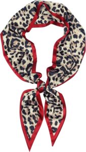 Mesovor Cherry Head Scarf Hair Neck Scarves for Women, Fashion Purse Bag Scarfs | Long Thin Satin Headscarf Headbands