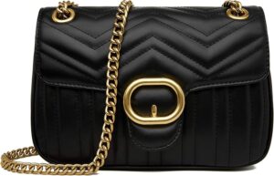 Chrysansmile Quilted Crossbody Bags Genuine Leather Clutch Purses Women’s Shoulder Handbags With Chain