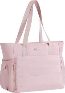 NISHEL Travel Puffy Tote Bag For Women, Ultra-Lightweight Large Tote Purse For Office Day And a Short Weekend Getaway
