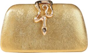 Dreubea Womens Clutch Bag with Elegant Snake Accent – Stylish & Chic Evening Purse