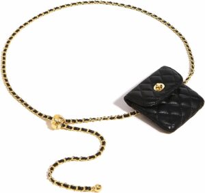 YZHZOM small womens belt purse with min belt bag Leather Chain Belt Bag for Women Detachable Belt Chain Bag