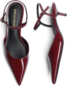 DREAM PAIRS Kitten Heels for Women Closed Toe Pumps