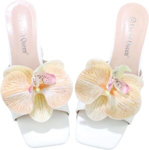Butterfly Orchid Shoe Clips Artificial Flower Shoes Buckle for Women